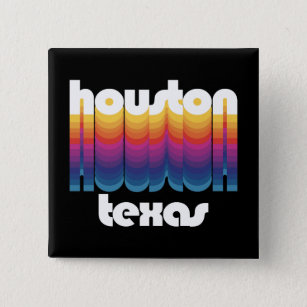 Houston, Texas Vierkante Button 5,1 Cm
