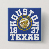 Houston, Texas Vierkante Button 5,1 Cm (Voorkant)