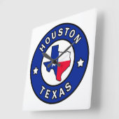 Houston Texas Vierkante Klok (Hoek)