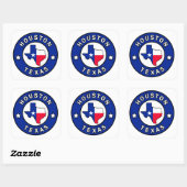 Houston Texas Vierkante Sticker (Vel)