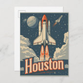 Houston, Texas Vintage Briefkaart (Voorkant / Achterkant)