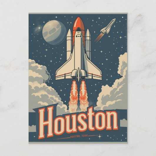 Houston, Texas Vintage Briefkaart (Voorkant)