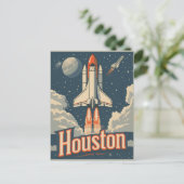 Houston, Texas Vintage Briefkaart (Staand voorkant)