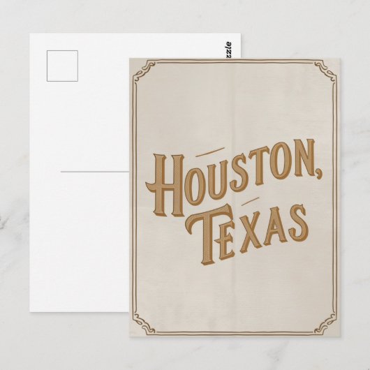 Houston Texas Vintage Briefkaart (Voorkant / Achterkant)