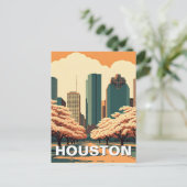 Houston Texas vintage Briefkaart (Staand voorkant)