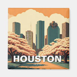 Houston Texas vintage Magneet