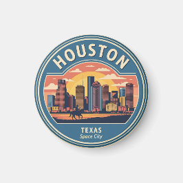 Houston Texas vintage Magneet