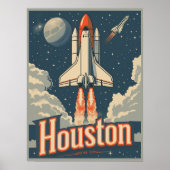 Houston, Texas Vintage Poster (Voorkant)