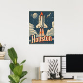 Houston, Texas Vintage Poster (Thuiskantoor)