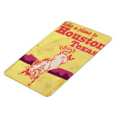 Houston, Texas Vintage Reisposter Magneet (Linkerzijde)