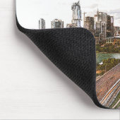 Houston Texas Vintage Travel City Waterverf Muismat (Hoek)