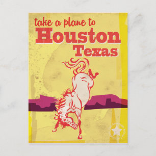 Houston, Texas Vintage Travel Poster Briefkaart