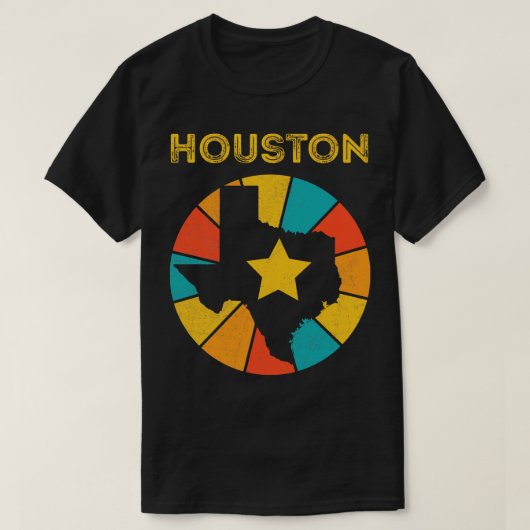 Houston Texas Vintage Verdrietig Souvenir 1 T-shirt (Design voorkant)