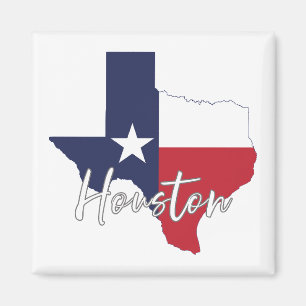 Houston, Texas Vlaggenkaart Magnet