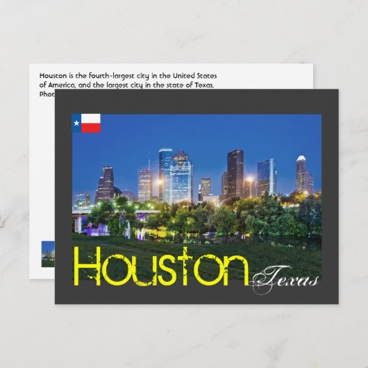 Houston, Texas, VS Briefkaart (Voorkant / Achterkant)