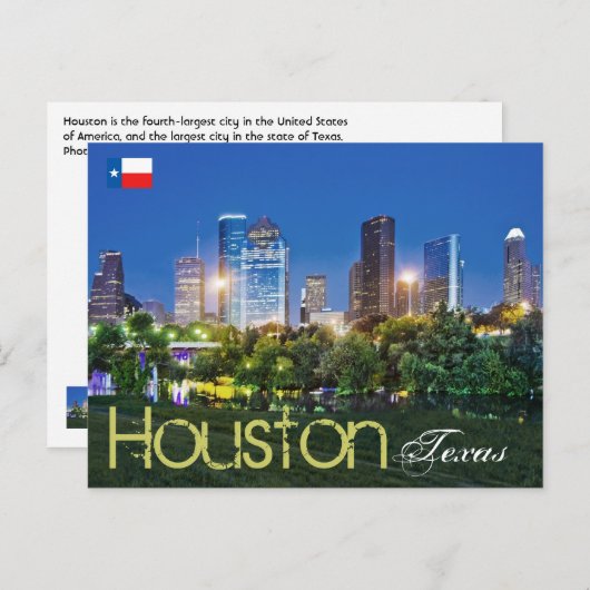 Houston, Texas, VS Briefkaart (Voorkant / Achterkant)