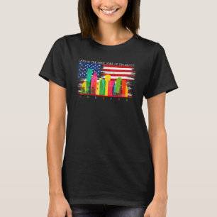 Houston Texas Waterverf Skyline Home State Souven T-shirt