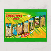 Houston Texas Welkomstansichtkaart