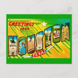 Houston Texas Welkomstansichtkaart Briefkaart