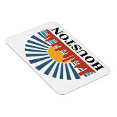 Houston Texas  Zonsondergang Retro Reizen Magneet (Rechterzijde)