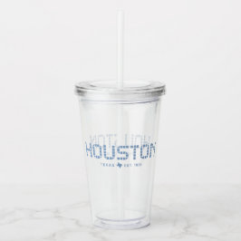Houston Tile, Blue Tile, Houston Texas Acryl Drinkbeker