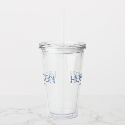 Houston Tile, Blue Tile, Houston Texas Acryl Drinkbeker (Rechts)