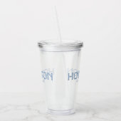 Houston Tile, Blue Tile, Houston Texas Acryl Drinkbeker (Links)