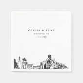 Houston Trouwpapier Cocktail servet (Voorkant)