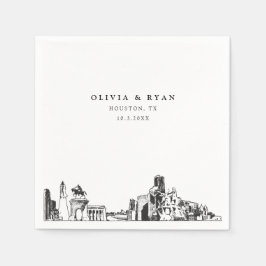 Houston Trouwpapier Cocktail servet