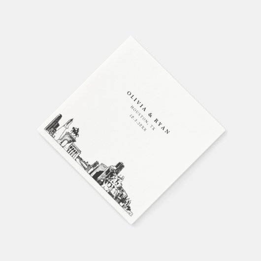 Houston Trouwpapier Cocktail servet (Hoek)