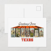 Houston TX Briefkaart (Voorkant / Achterkant)