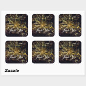 Houston Tx Lights at Night, Foto NASA ISS Vierkante Sticker (Vel)