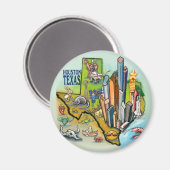 Houston TX Magneet (Voorkant / Achterkant)