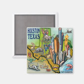 Houston TX Magneet (Voorkant / Achterkant)