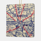 Houston TX  Map Keramisch Ornament (Links)