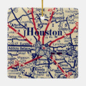 Houston TX  Map Keramisch Ornament (Achterkant)