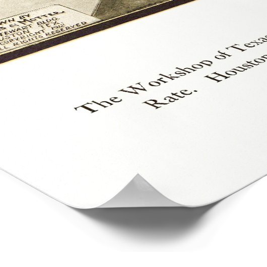 Houston, TX Panoramic Map - 1912 Poster (Hoek)