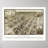 Houston, TX Panoramic Map - 1912 Poster (Voorkant)