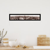 Houston TX Panoramisch Foto 1924 Poster (Keuken)