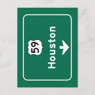 Houston, TX Road Sign Briefkaart