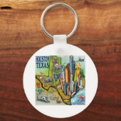Houston TX Sleutelhanger (Voorkant)