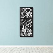 Houston | Typografie Canvas Afdruk (Insitu (Houten vloer))