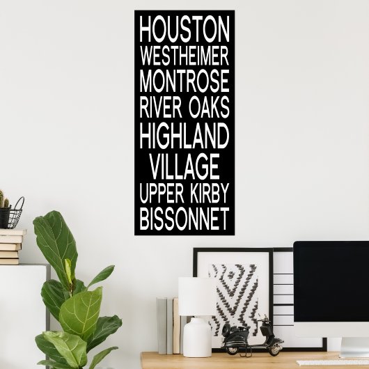 Houston | Typografie Poster (Thuiskantoor)