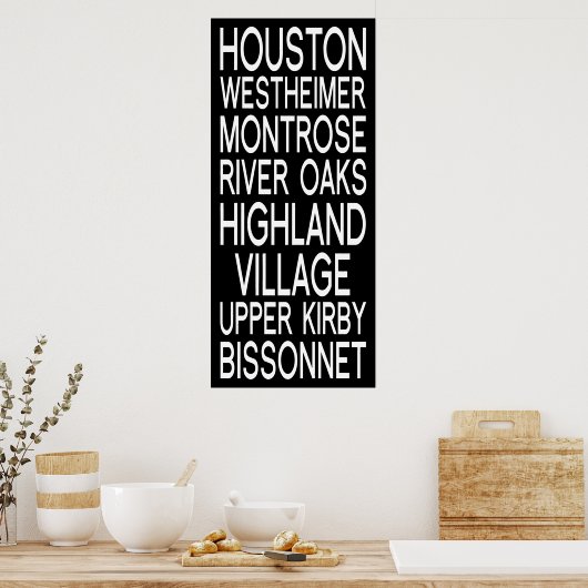 Houston | Typografie Poster (Keuken)