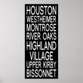 Houston | Typografie Poster (Voorkant)