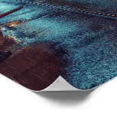 Houston USA Kunst Vintage Illustratie Reizen Poster (Hoek)