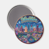 Houston USA Magneet (Voorkant / Achterkant)