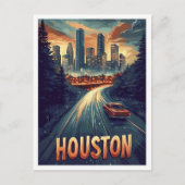 Houston Verenigde Staten  Illustratie Reizen Briefkaart (Voorkant)