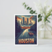 Houston Verenigde Staten  Illustratie Reizen Briefkaart (Staand voorkant)