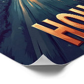 Houston Verenigde Staten  Illustratie Reizen Poster (Hoek)